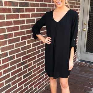 Black shift dress